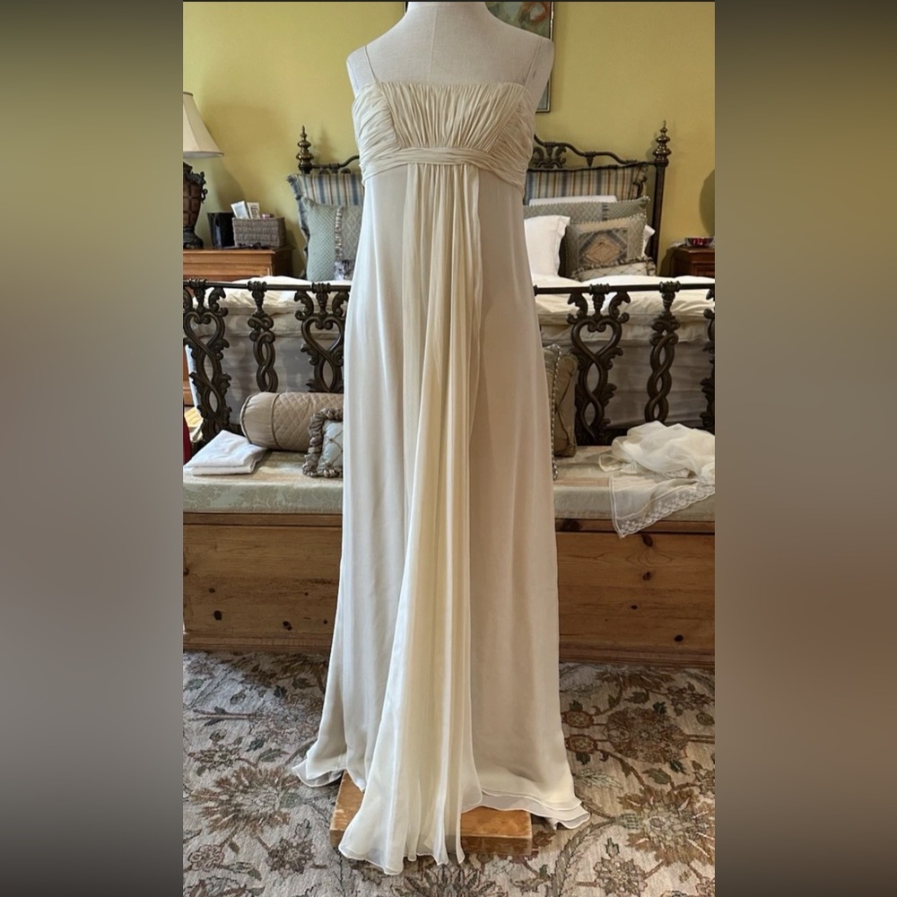 MARCHESA NOTTE CREAM COLOR SILK  CORSET DRESS DRESS 10